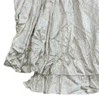 Fendi Striped Wrap Pleated Skirt Silk Beige White — view 6