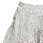 Fendi Striped Wrap Pleated Skirt Silk Beige White — view 4