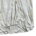 Fendi Striped Wrap Pleated Skirt Silk Beige White — view 5
