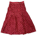 Fendi FF Monogram Logo Skirt Silk Red Black White