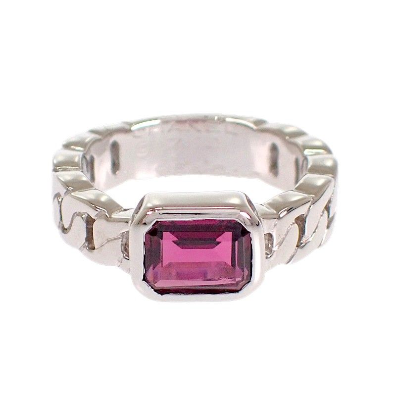 Chanel Premiere Ring 18k White Gold Pink Garnet — view 2