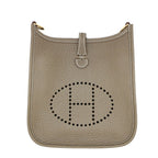 Hermes white: Evelyne TPM Etoupe Gold Around Shoulder Back