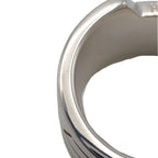 Hermes Italique Ring 50 Vintage 925 Sterling Silver Logo Black Simple Out of — view 7
