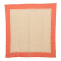 Chanel CC Logo Scarf Large Pink Beige Silk