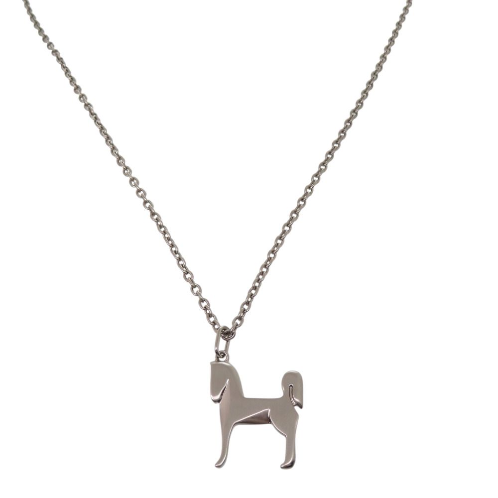 Hermes Panache Necklace Metal Silver