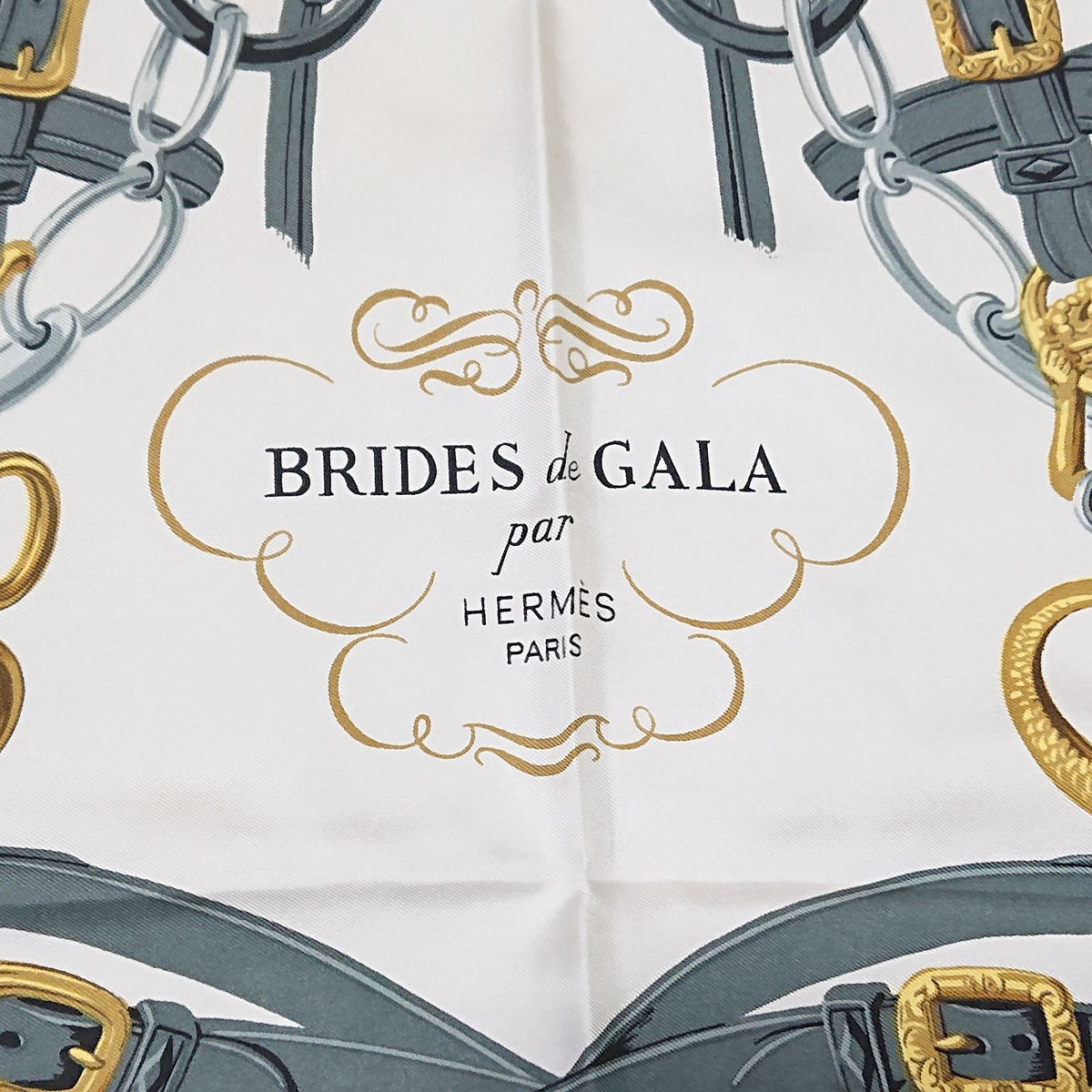 Hermes Carre 90 Brides de Gala Pink 100% Silk Scarf — view 6