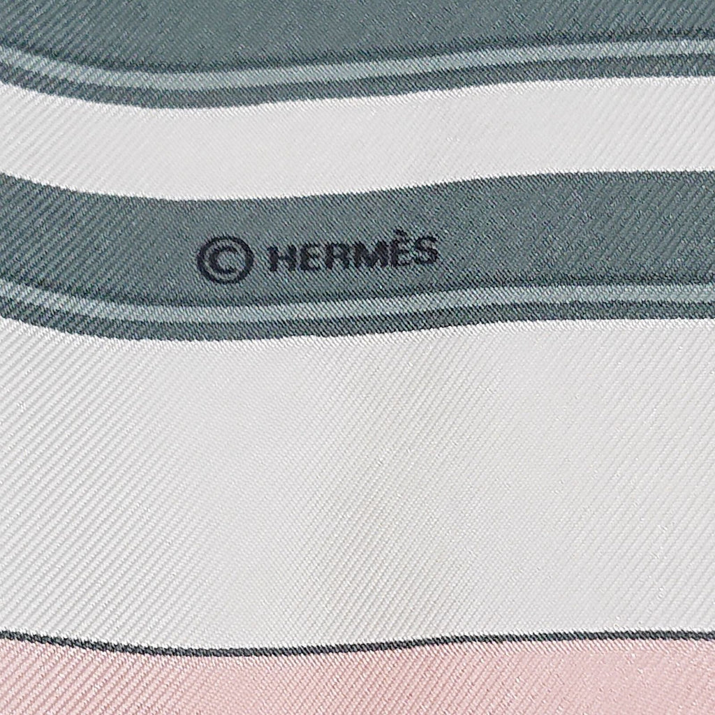 Hermes Carre 90 Brides de Gala Pink 100% Silk Scarf — view 8