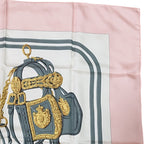 Hermes Carre 90 Brides de Gala Pink 100% Silk Scarf — view 4
