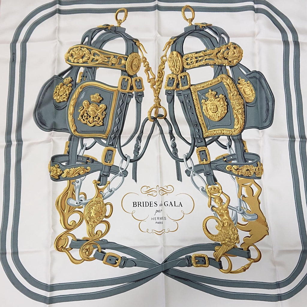 Hermes Carre 90 Brides de Gala Pink 100% Silk Scarf — view 7