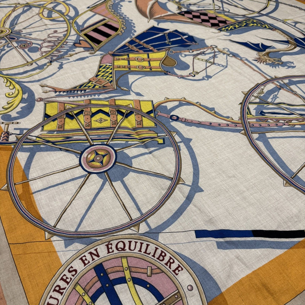 Hermes Carre Geant 140 Voitures en Equilibre Scarf — view 5