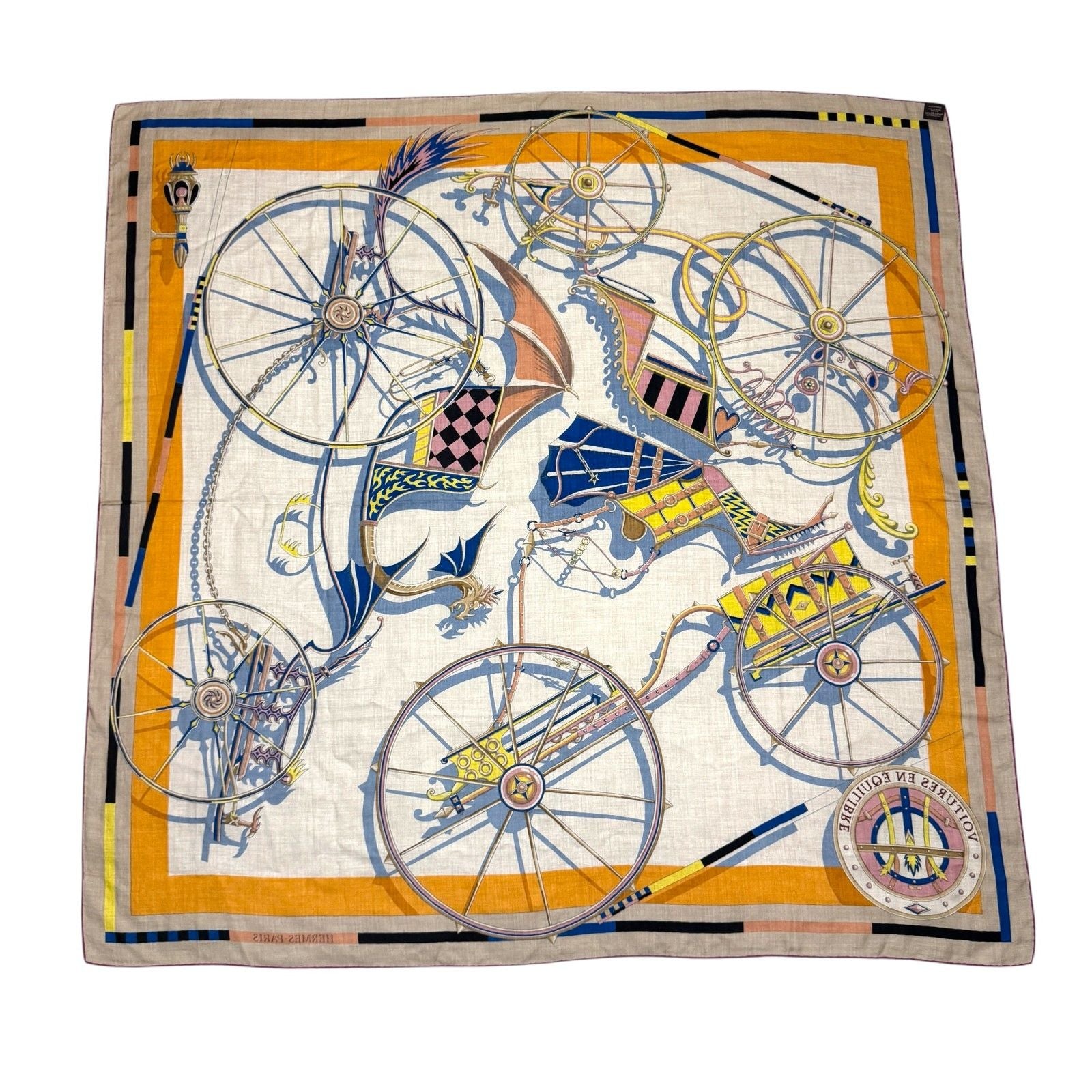 Hermes Carre Geant 140 Voitures en Equilibre Scarf — view 2