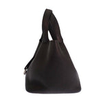 Hermes Picotin Lock MM Handbag Taurillon Clemence Black Silver — view 4