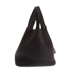 Hermes Picotin Lock MM Handbag Taurillon Clemence Black Silver — view 3