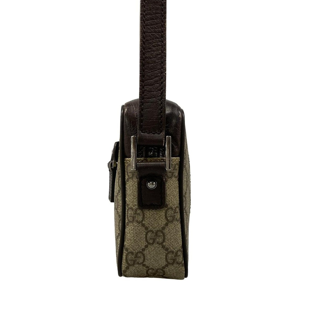 Gucci Shoulder Bag GG Plus Supreme Sherry Dark Brown Red Multi Leather — view 2