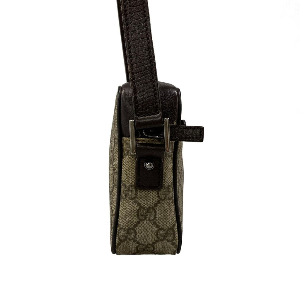Gucci Shoulder Bag GG Plus Supreme Sherry Dark Brown Red Multi Leather — view 4