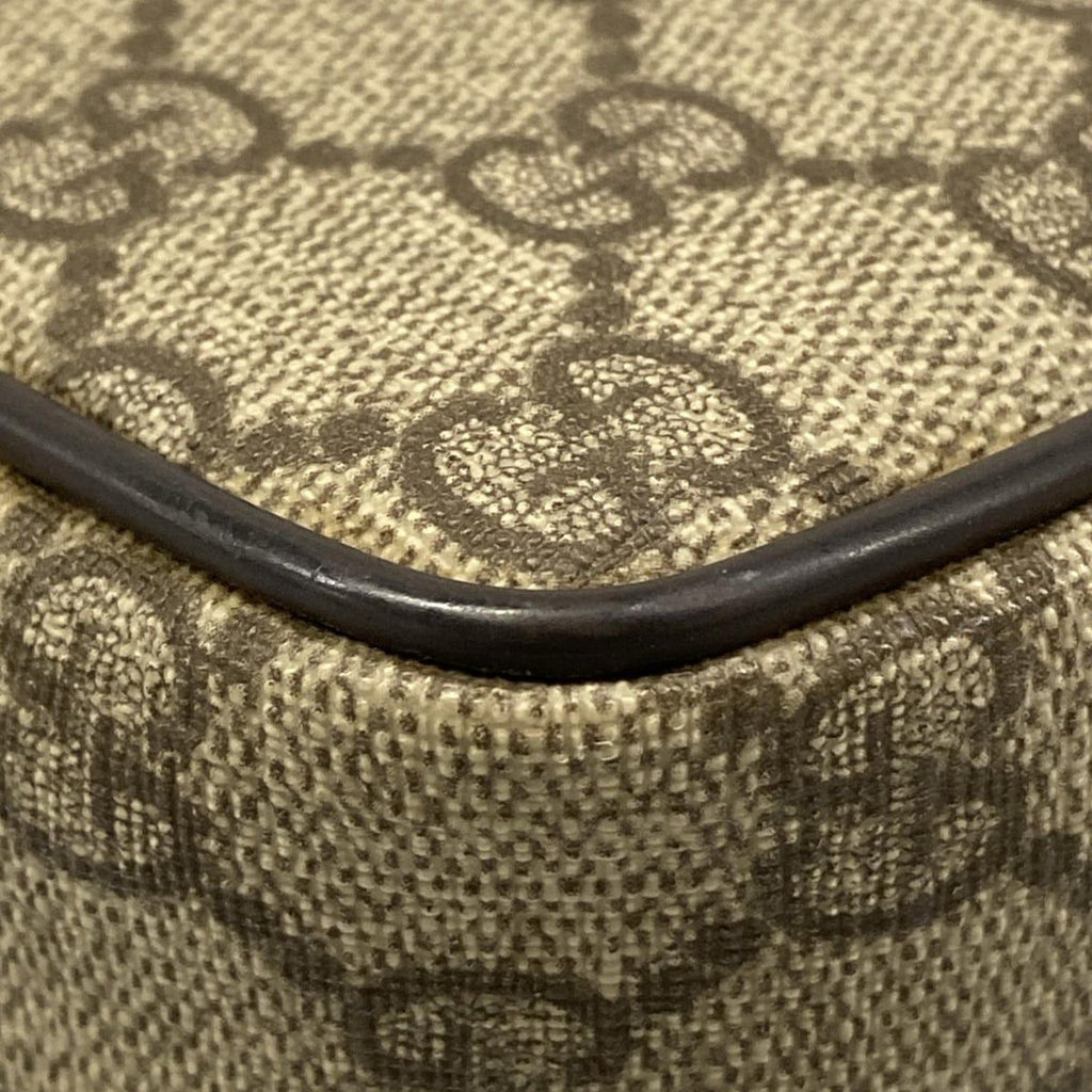 Gucci Shoulder Bag GG Plus Supreme Sherry Dark Brown Red Multi Leather — view 6