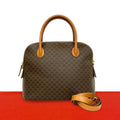 Celine Vintage Macadamia Brazon Leather 2-Way Shoulder Bag Brown