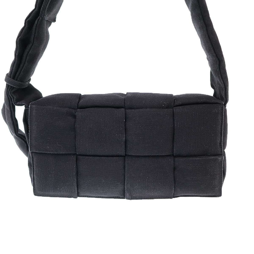 Bottega Veneta Padded Tech Cassette Canvas Intrecciato Shoulder Bag Black — view 2