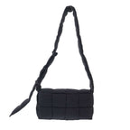 Bottega Veneta Padded Tech Cassette Canvas Intrecciato Shoulder Bag Black