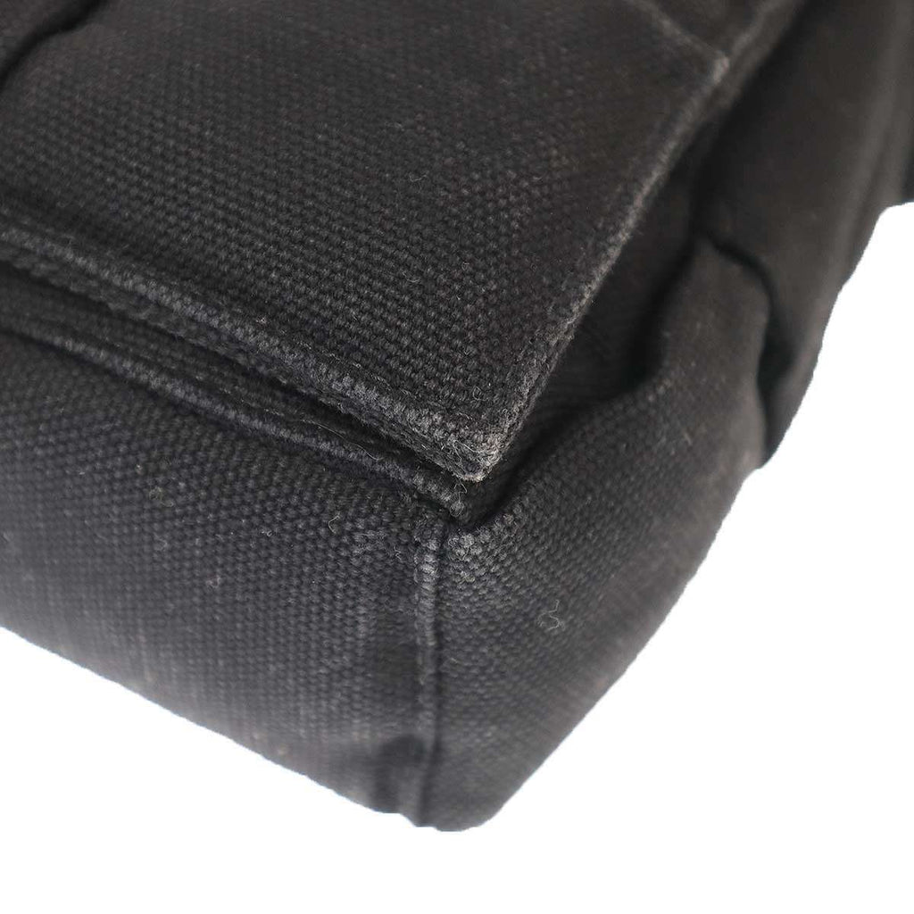 Bottega Veneta Padded Tech Cassette Canvas Intrecciato Shoulder Bag Black — view 9