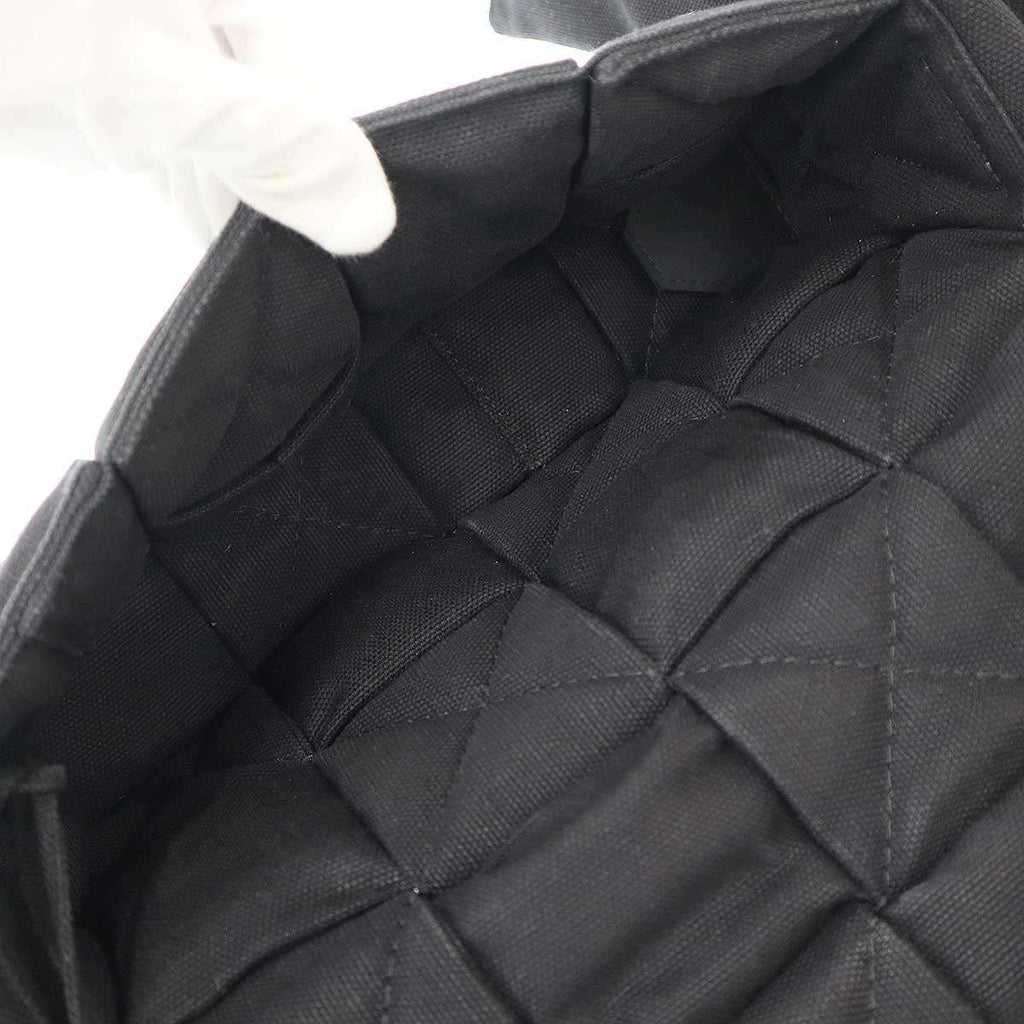 Bottega Veneta Padded Tech Cassette Canvas Intrecciato Shoulder Bag Black — view 7