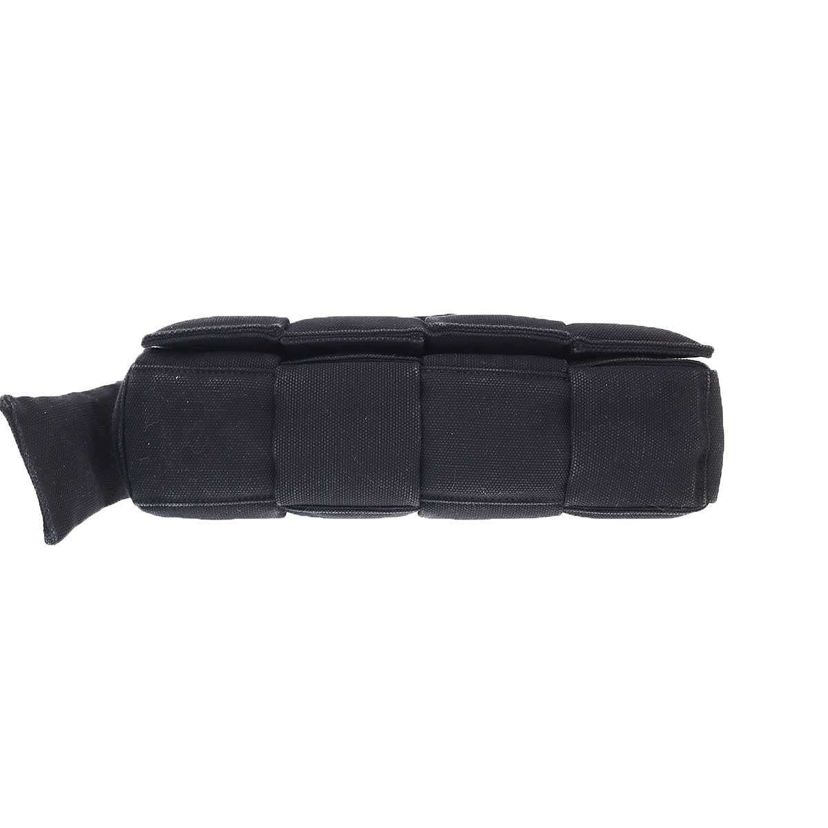 Bottega Veneta Padded Tech Cassette Canvas Intrecciato Shoulder Bag Black — view 5
