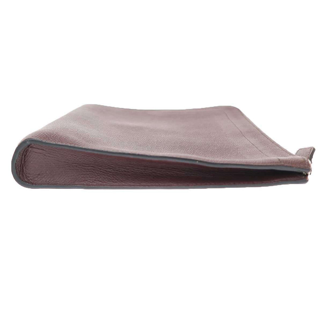 Hermes Zip Tablet Leather Clutch Brown — view 3