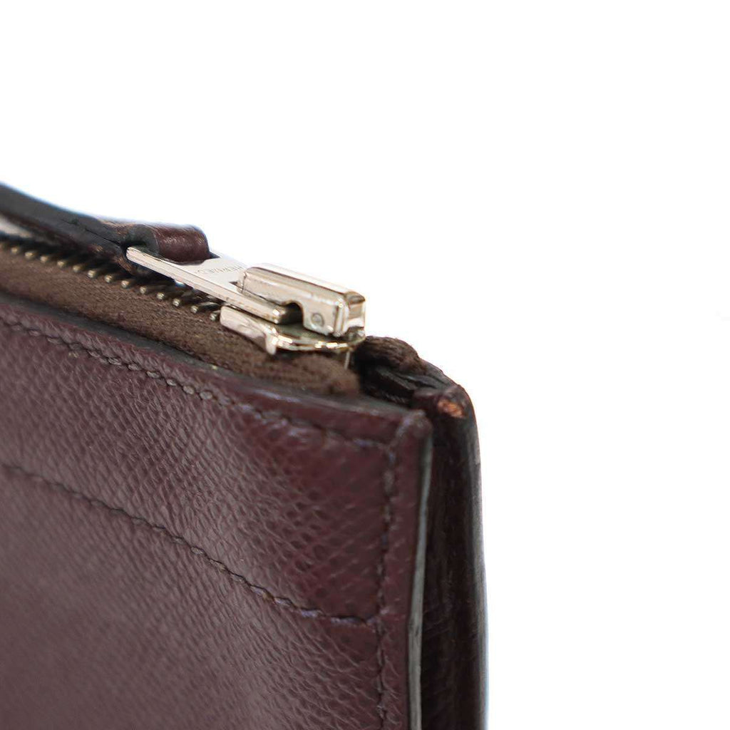 Hermes Zip Tablet Leather Clutch Brown — view 8