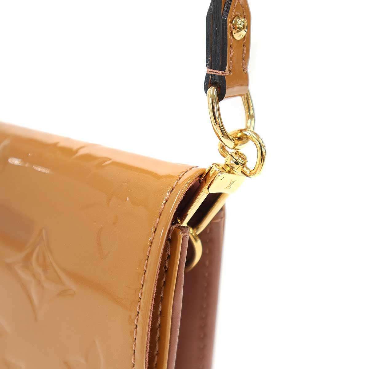 Louis Vuitton Vernis Et Rossmore MM Monogram Shoulder Bag Beige — view 7