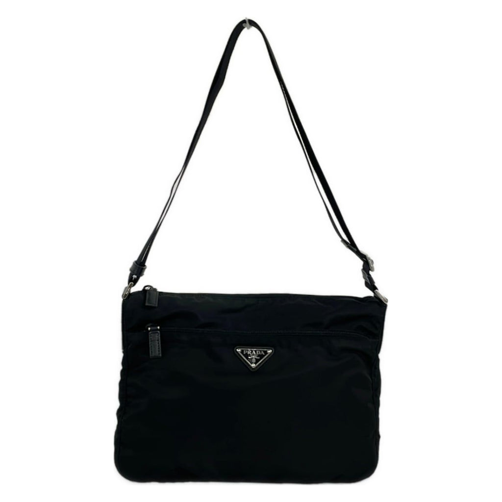 Prada Shoulder Bag Black Crossbody Leather