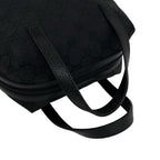 Gucci GG Canvas Handle Leather Mini Boston Bag Tote Black — view 4