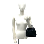 Gucci GG Canvas Handle Leather Mini Boston Bag Tote Black — view 2