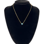 Hermes Mini Pop Necklace Lacquer Box Bag Pendant Choker Gold Blue — view 2