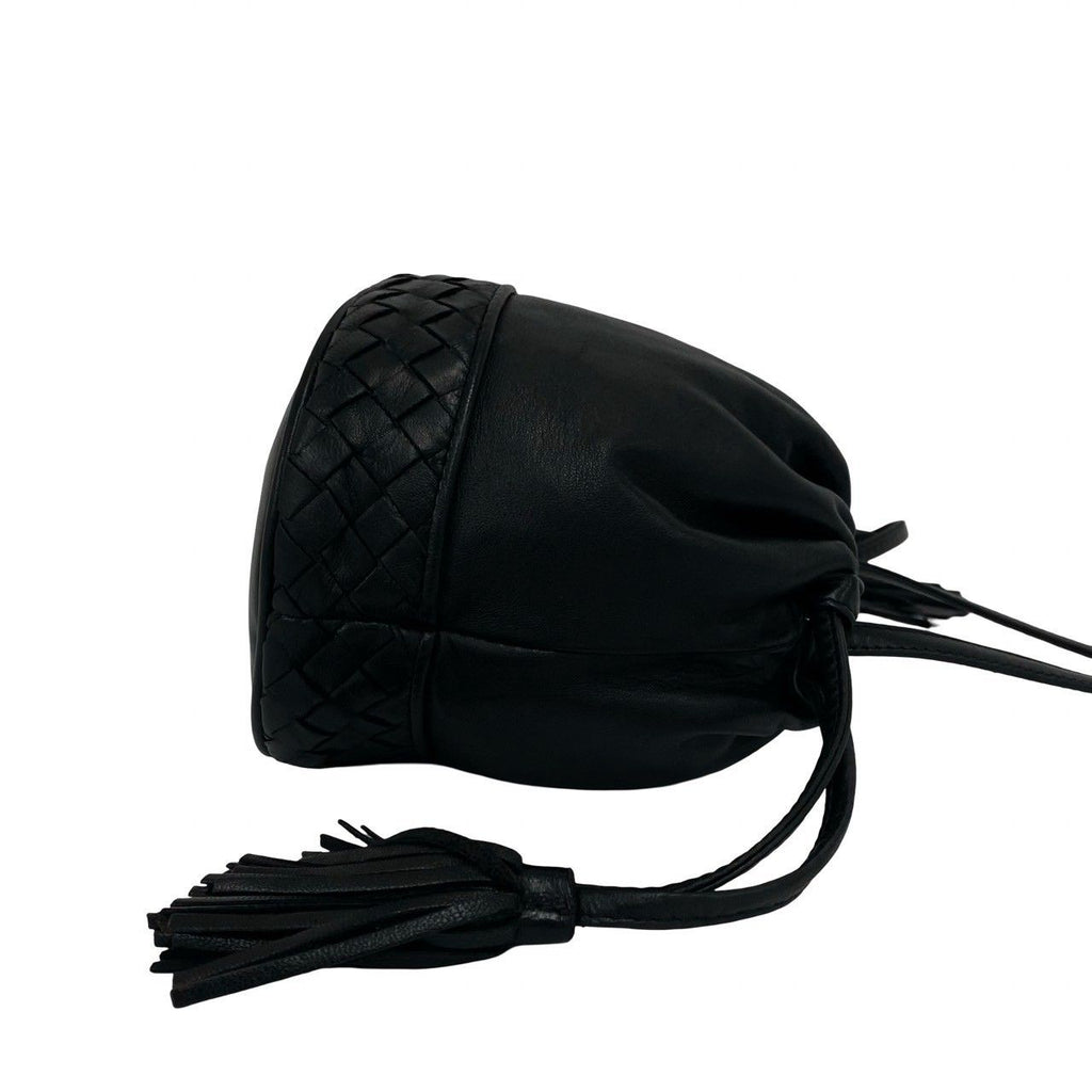 Bottega Veneta Vintage Intrecht Leather Tassel Drawstring Mini Shoulder — view 6