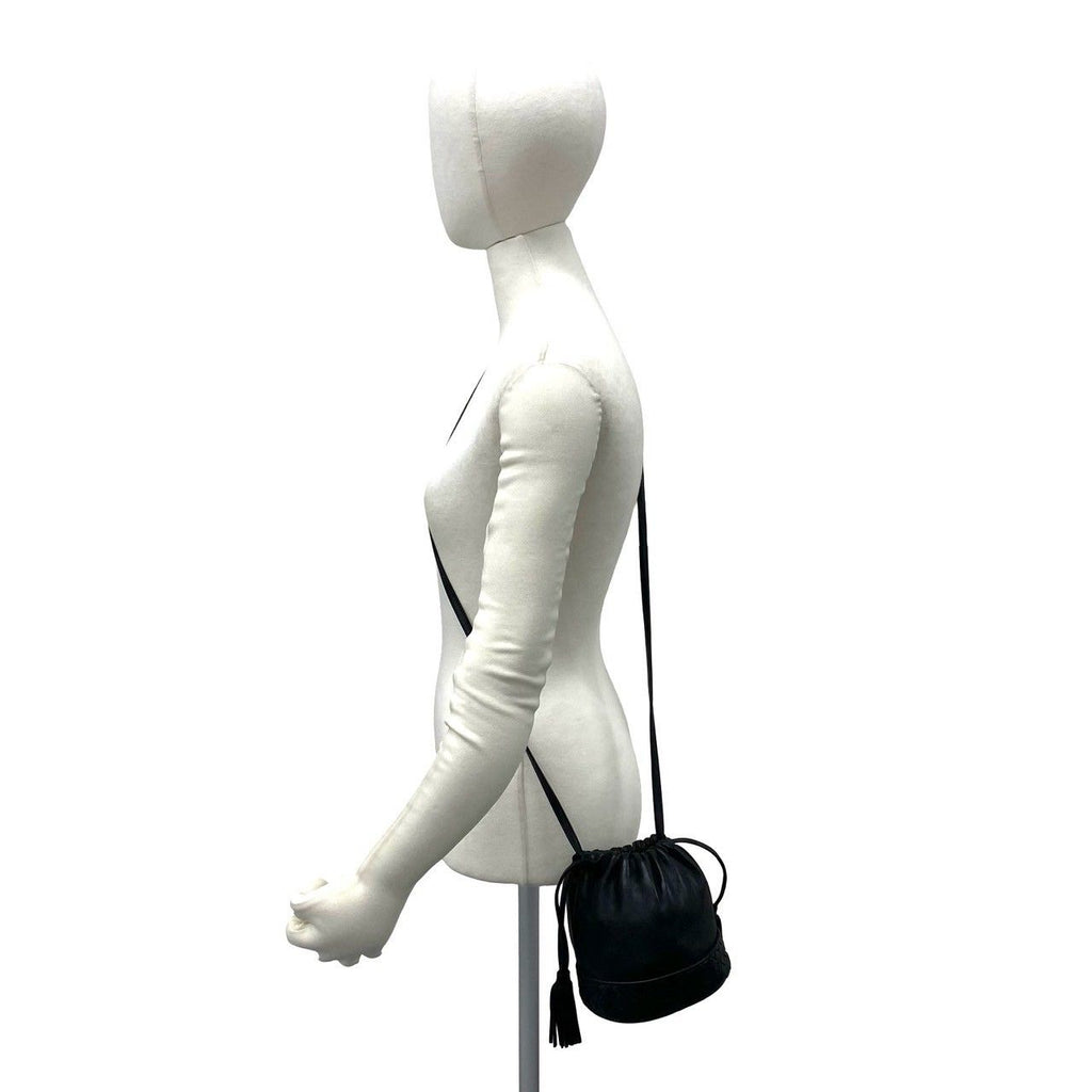 Bottega Veneta Vintage Intrecht Leather Tassel Drawstring Mini Shoulder — view 2