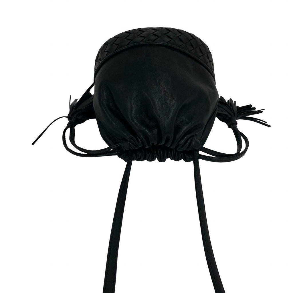 Bottega Veneta Vintage Intrecht Leather Tassel Drawstring Mini Shoulder — view 4