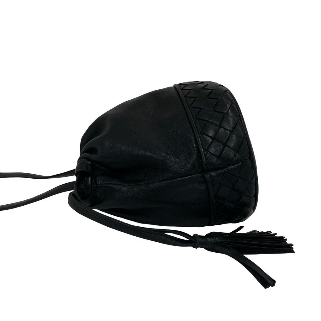 Bottega Veneta Vintage Intrecht Leather Tassel Drawstring Mini Shoulder — view 5