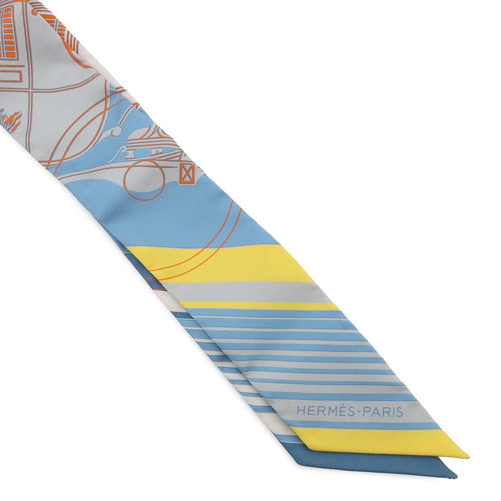 Hermes Scarf Twilly Ex-Libris Ex Libris Silk Twill — view 4