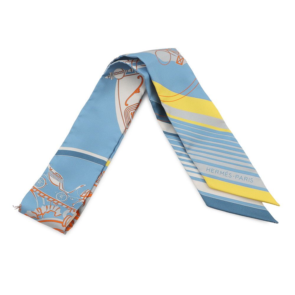 Hermes Scarf Twilly Ex-Libris Ex Libris Silk Twill