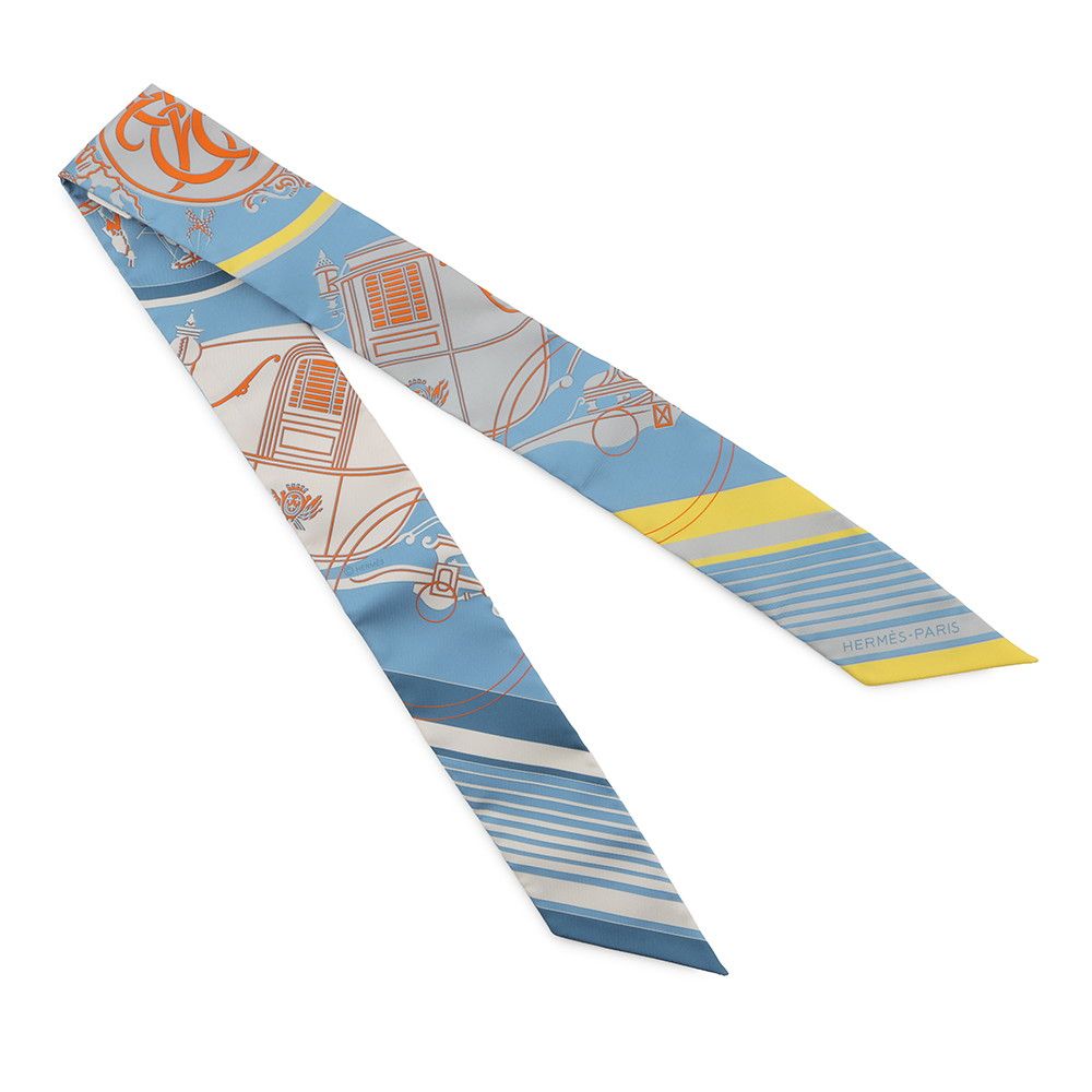 Hermes Scarf Twilly Ex-Libris Ex Libris Silk Twill — view 3