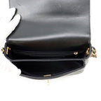 Chanel Chain Shoulder Bag Quilted Mini Flap CC Logo Lambskin Black — view 5
