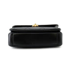 Chanel Chain Shoulder Bag Quilted Mini Flap CC Logo Lambskin Black — view 3