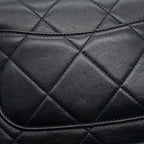 Chanel Chain Shoulder Bag Quilted Mini Flap CC Logo Lambskin Black — view 7