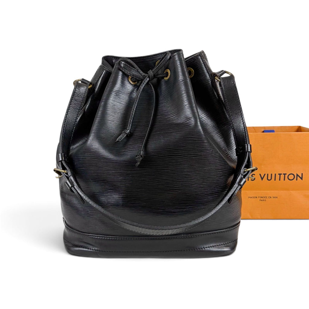 Louis Vuitton Noe Shoulder Bag Drawstring Noir Black Epi Leather