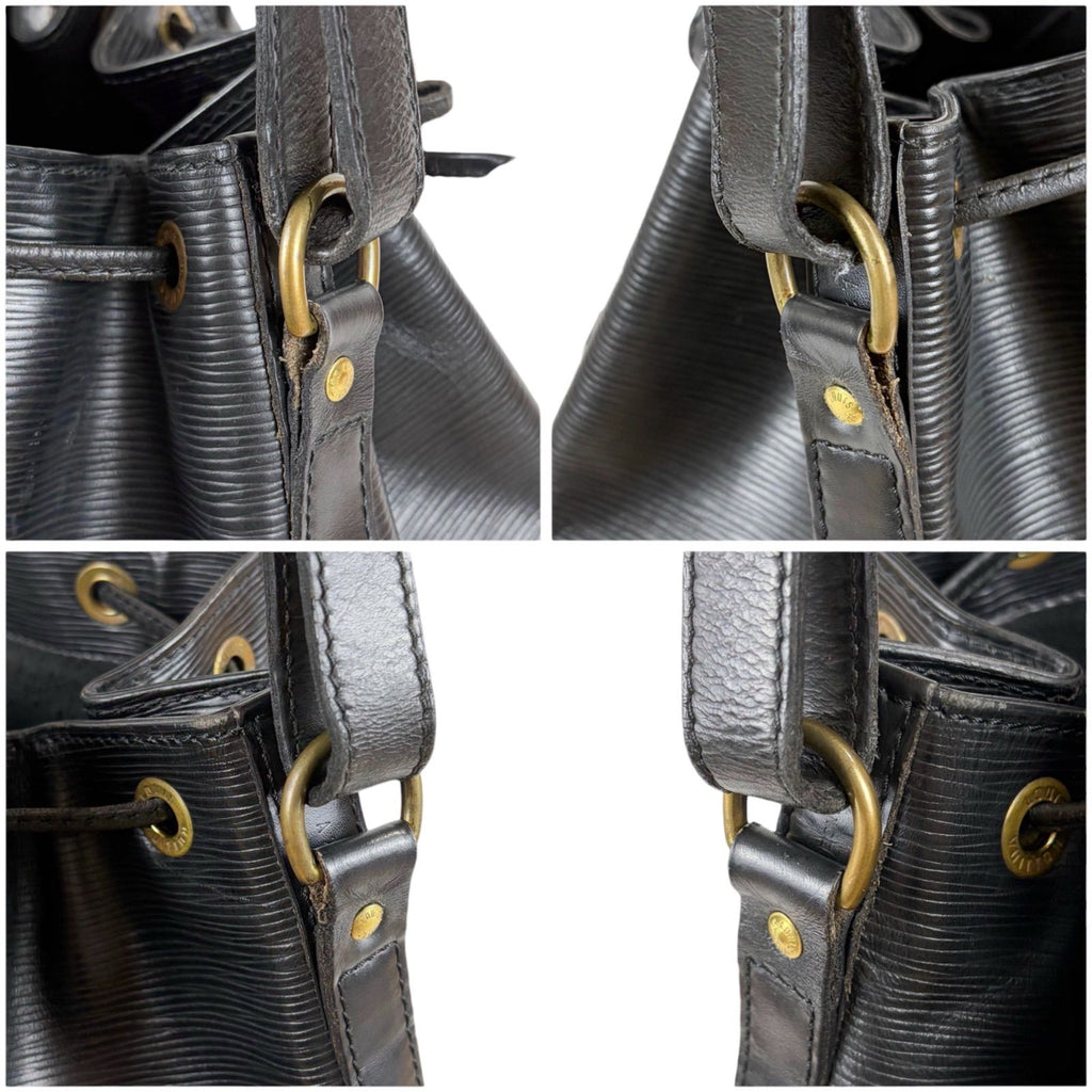 Louis Vuitton Noe Shoulder Bag Drawstring Noir Black Epi Leather — view 9
