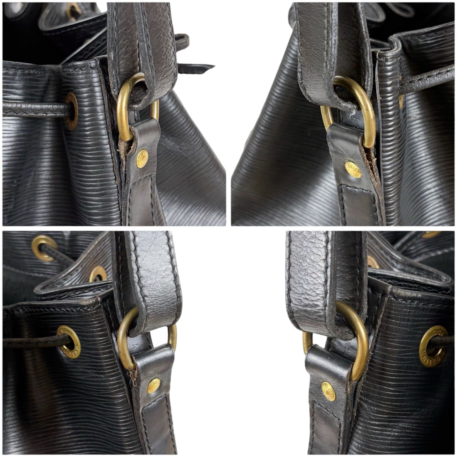 Louis Vuitton Noe Shoulder Bag Drawstring Noir Black Epi Leather — view 9