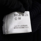 Chanel Dress Knit Long CC Logo Virgin Wool Sleeve Black — view 7