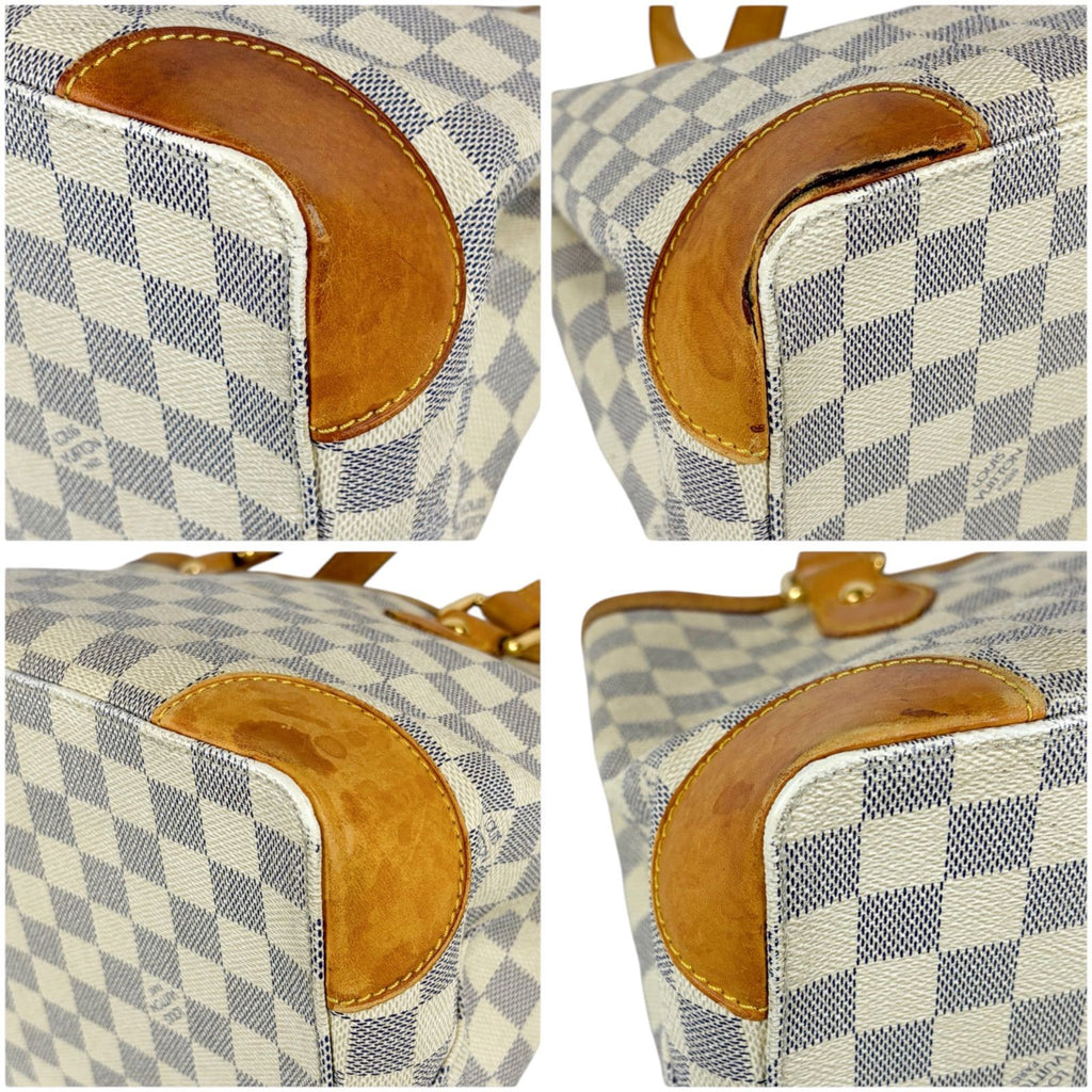 Louis Vuitton Damier Azur Leather Hampstead PM Tote Shoulder — view 6