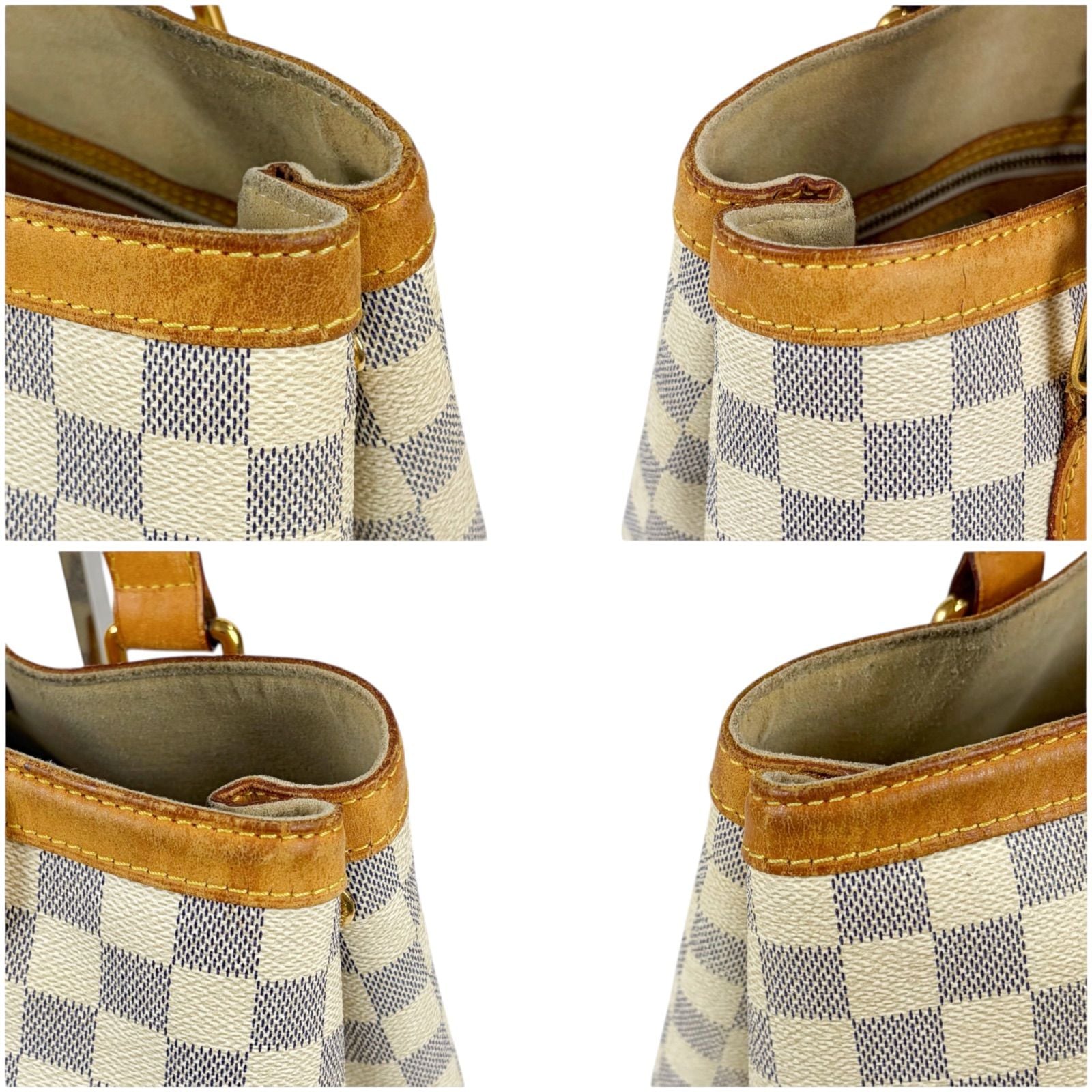 Louis Vuitton Damier Azur Leather Hampstead PM Tote Shoulder — view 5