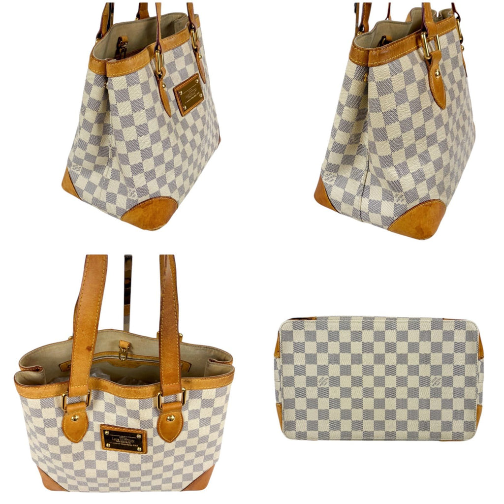 Louis Vuitton Damier Azur Leather Hampstead PM Tote Shoulder — view 4